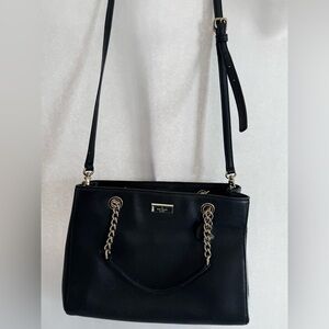 Kate Spade New York Briar Lane Meena Satchel – Black Pebbled Leather